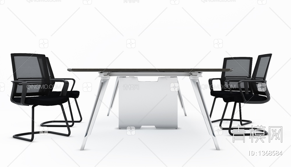 会议桌椅3D模型下载【ID:1368584】