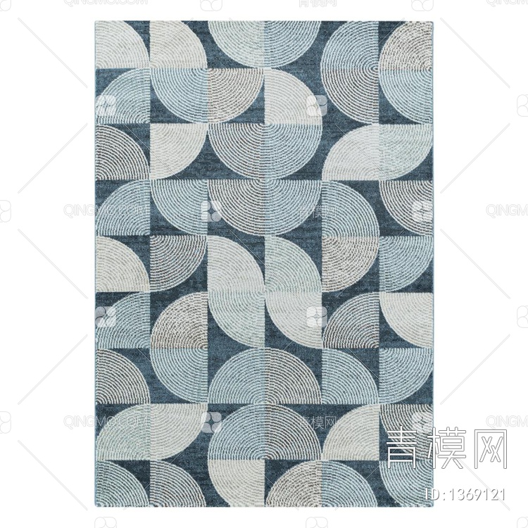 皇家几何圈设计海军地毯贴图下载【ID:1369121】