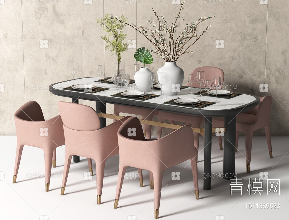 餐桌椅3D模型下载【ID:1369523】