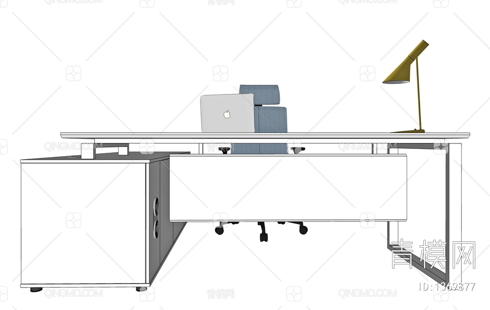 办公桌SU模型下载【ID:1369877】