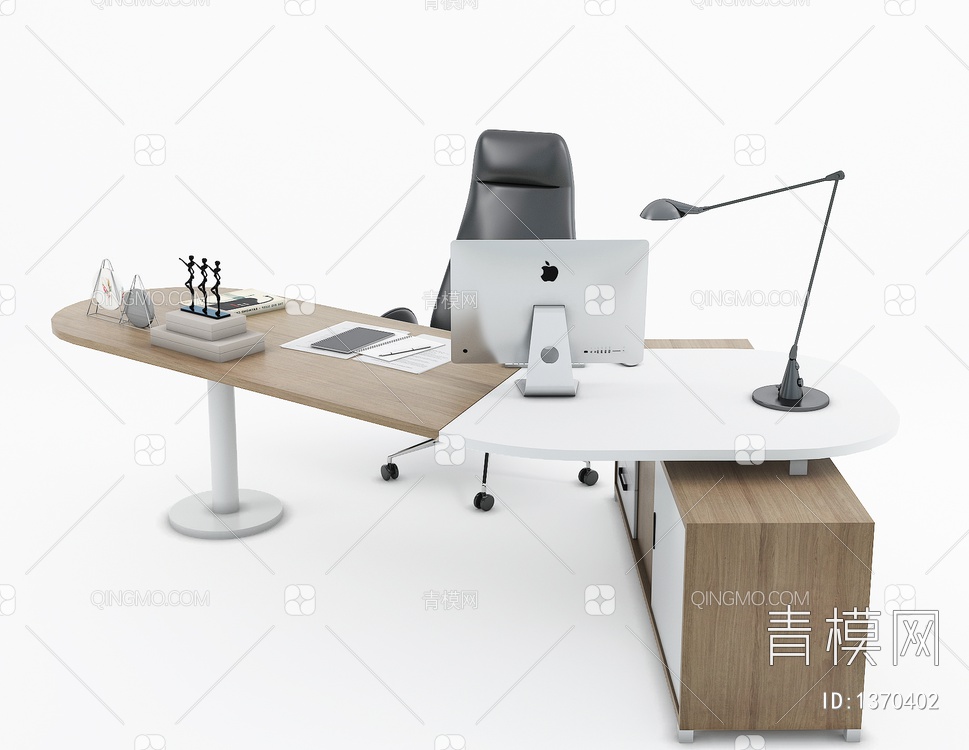 办公桌椅SU模型下载【ID:1370402】