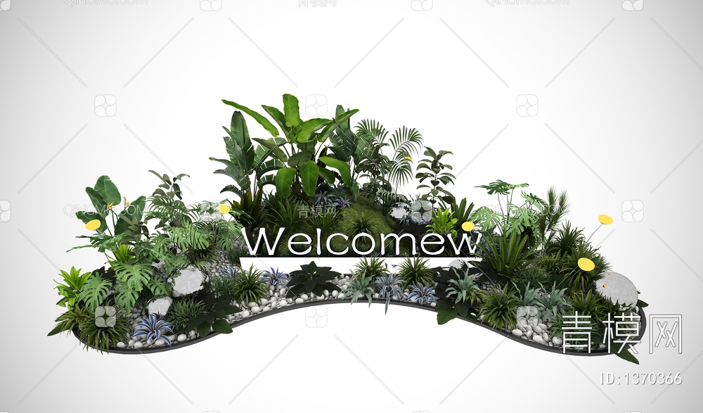 花圃植物组合3D模型下载【ID:1370366】