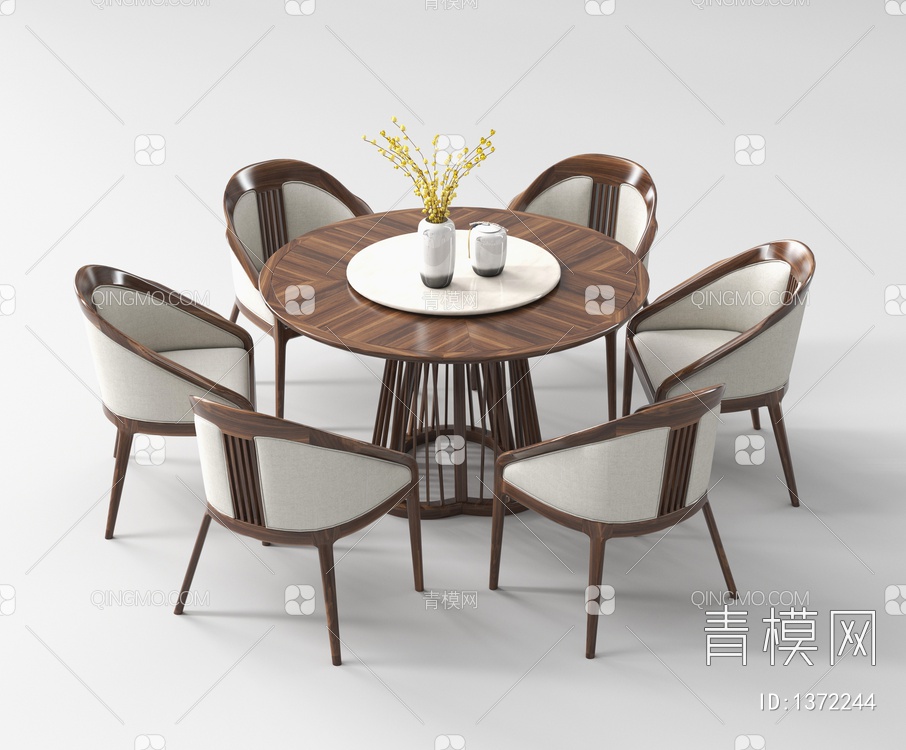 餐桌椅3D模型下载【ID:1372244】