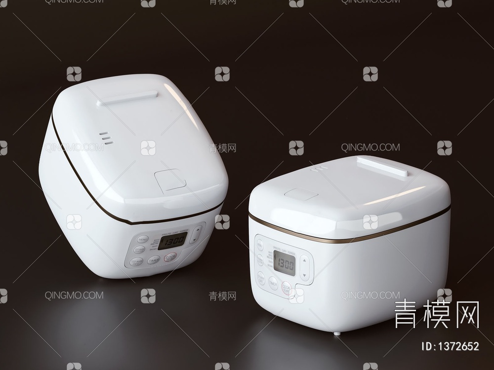 白色电饭煲3D模型下载【ID:1372652】