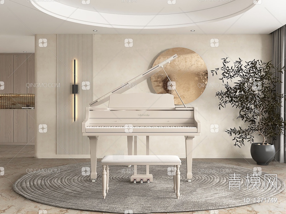 钢琴3D模型下载【ID:1371749】