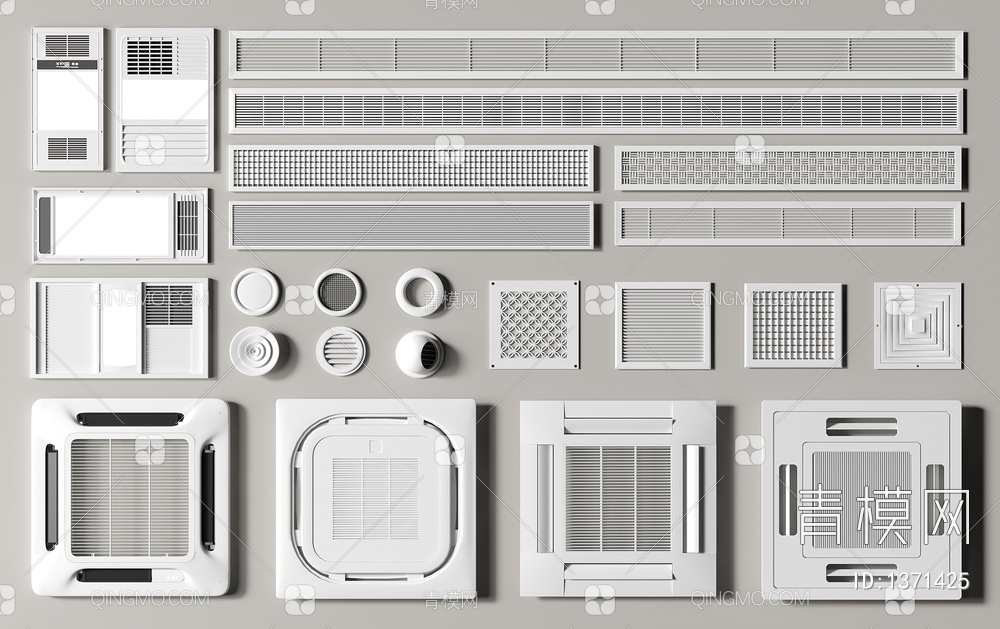 空调出风口3D模型下载【ID:1371425】