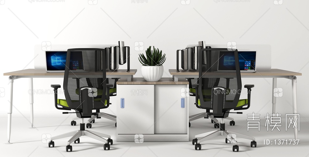 办公桌椅3D模型下载【ID:1371737】