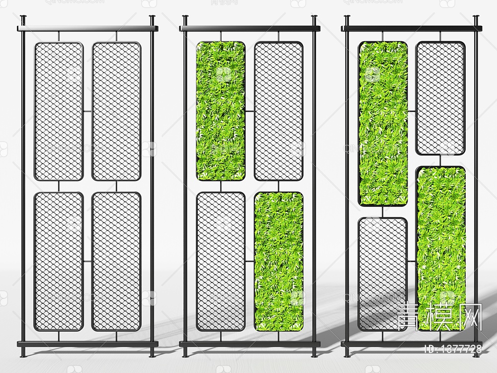 屏风隔断SU模型下载【ID:1377728】