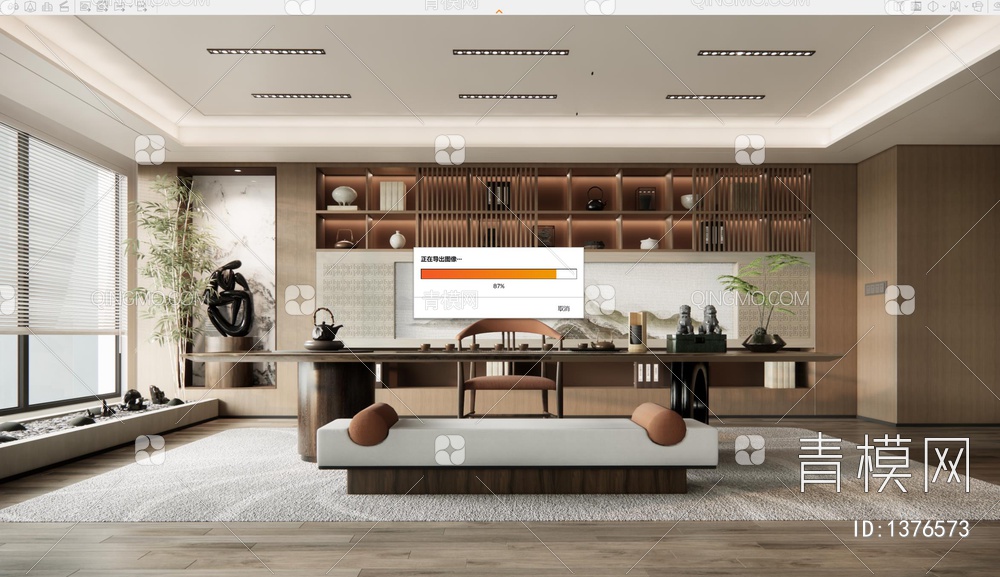 茶室SU模型下载【ID:1376573】