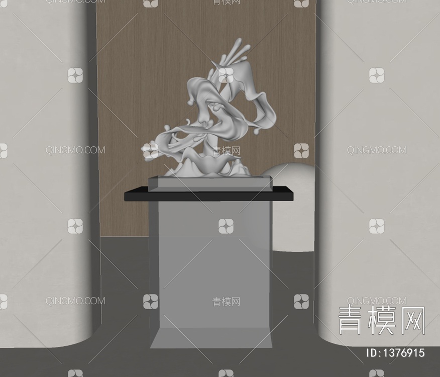 抽象雕塑SU模型下载【ID:1376915】