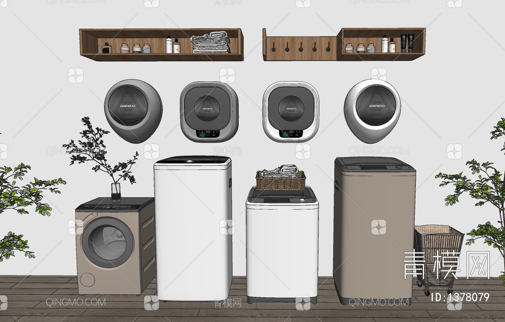 智能洗衣机SU模型下载【ID:1378079】