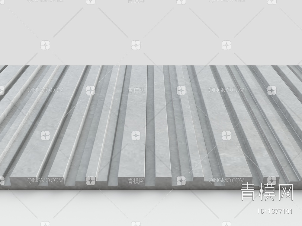 水泥拉槽板装饰板高低槽3D模型下载【ID:1377101】