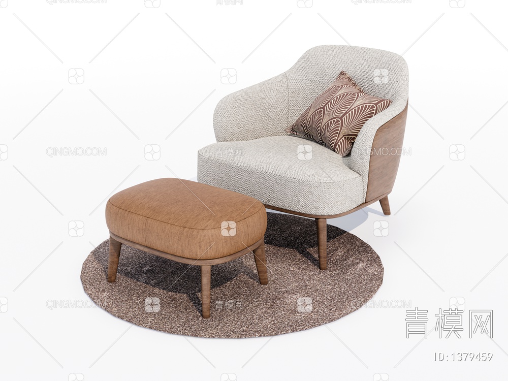 单人沙发椅SU模型下载【ID:1379459】