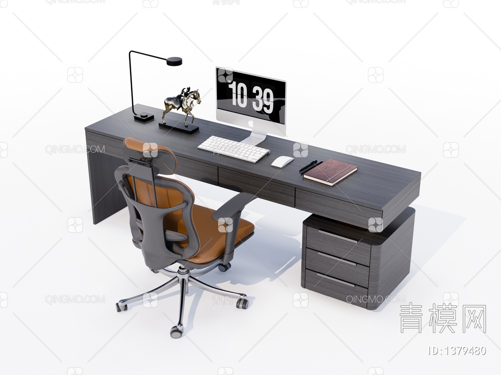办公桌椅SU模型下载【ID:1379480】