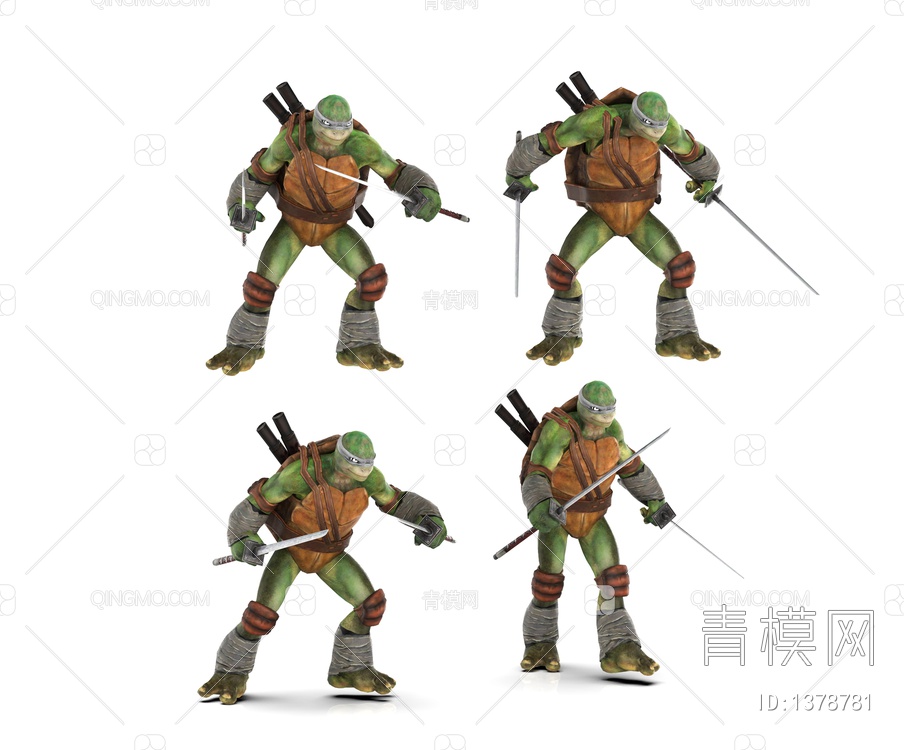 动漫角色玩具 忍者神龟3D模型下载【ID:1378781】