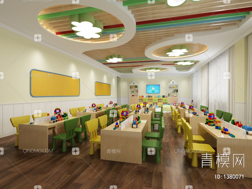 幼儿园教室3D模型下载【ID:1380071】