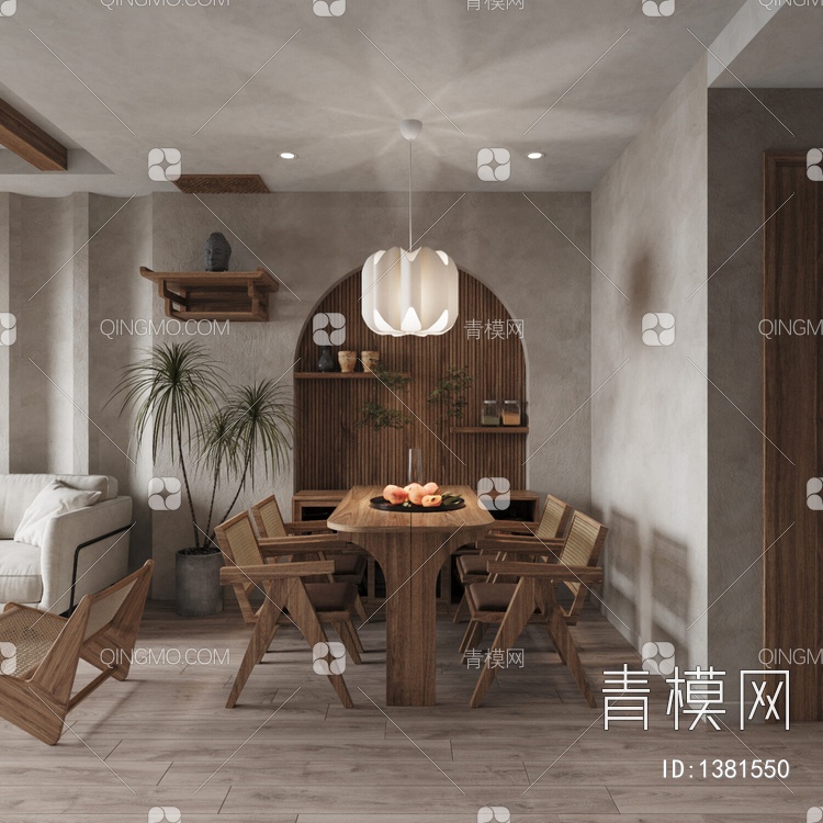 公寓客餐厅3D模型下载【ID:1381550】
