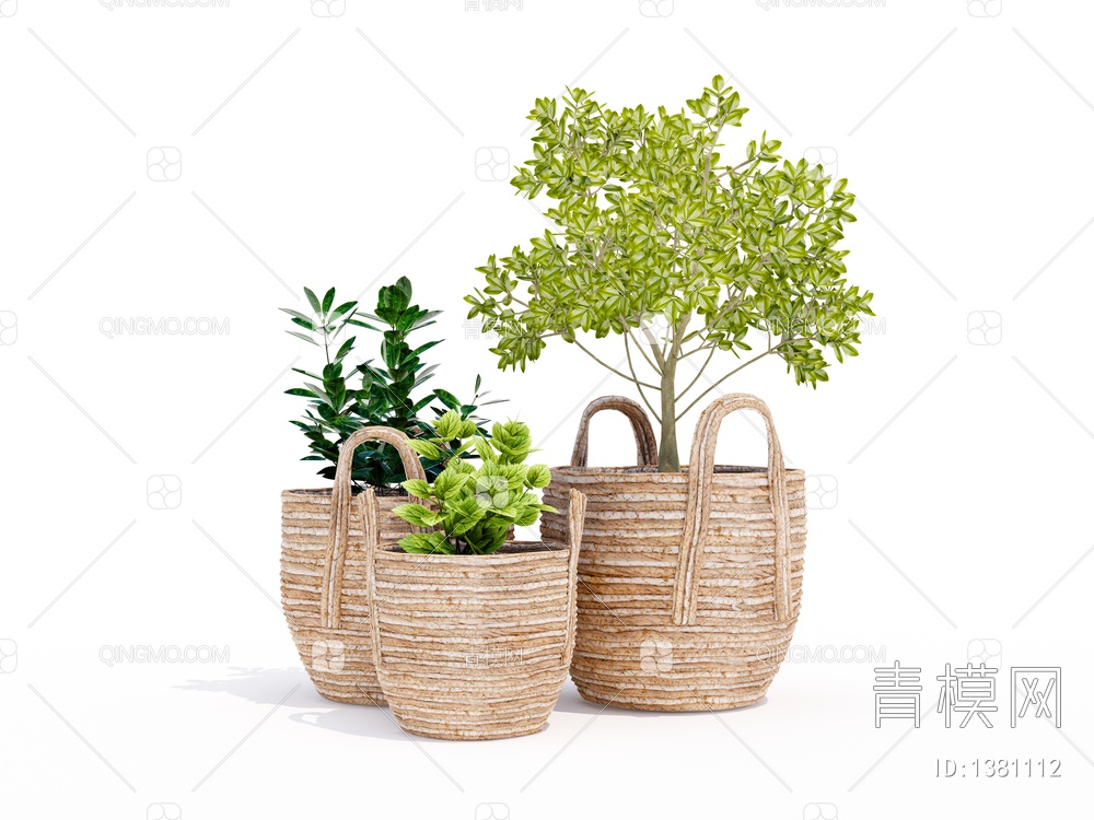室内植物盆栽盆景SU模型下载【ID:1381112】