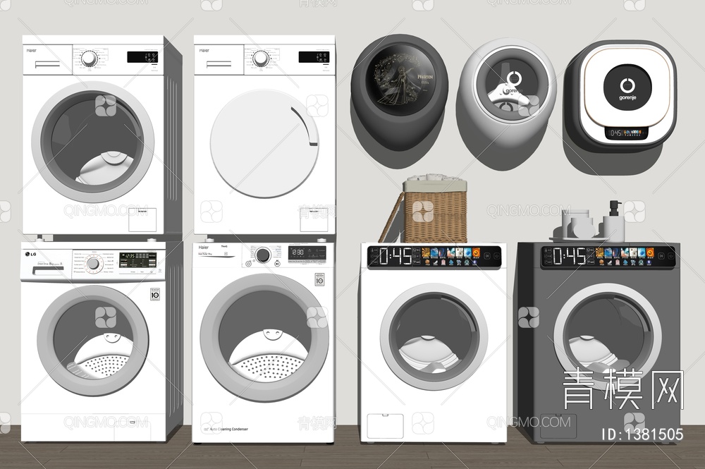 洗衣机SU模型下载【ID:1381505】