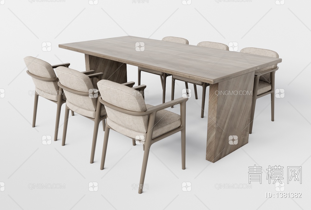 餐桌椅SU模型下载【ID:1381382】