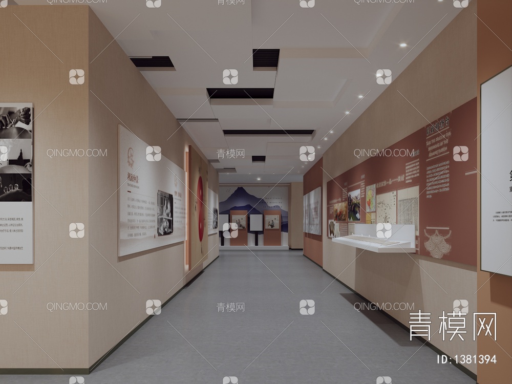 文化展厅3D模型下载【ID:1381394】