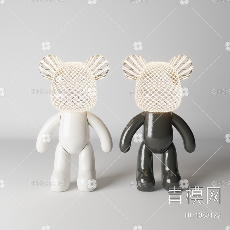 公仔,玩具熊,摆件,雕塑,装饰品3D模型下载【ID:1383122】