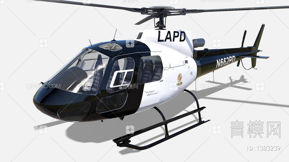 直升飞机3D模型下载【ID:1383239】