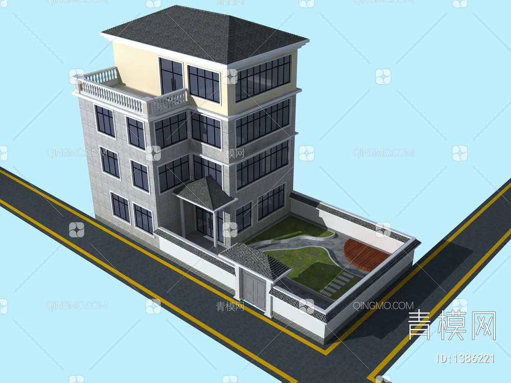 简私人住宅3D模型下载【ID:1386221】