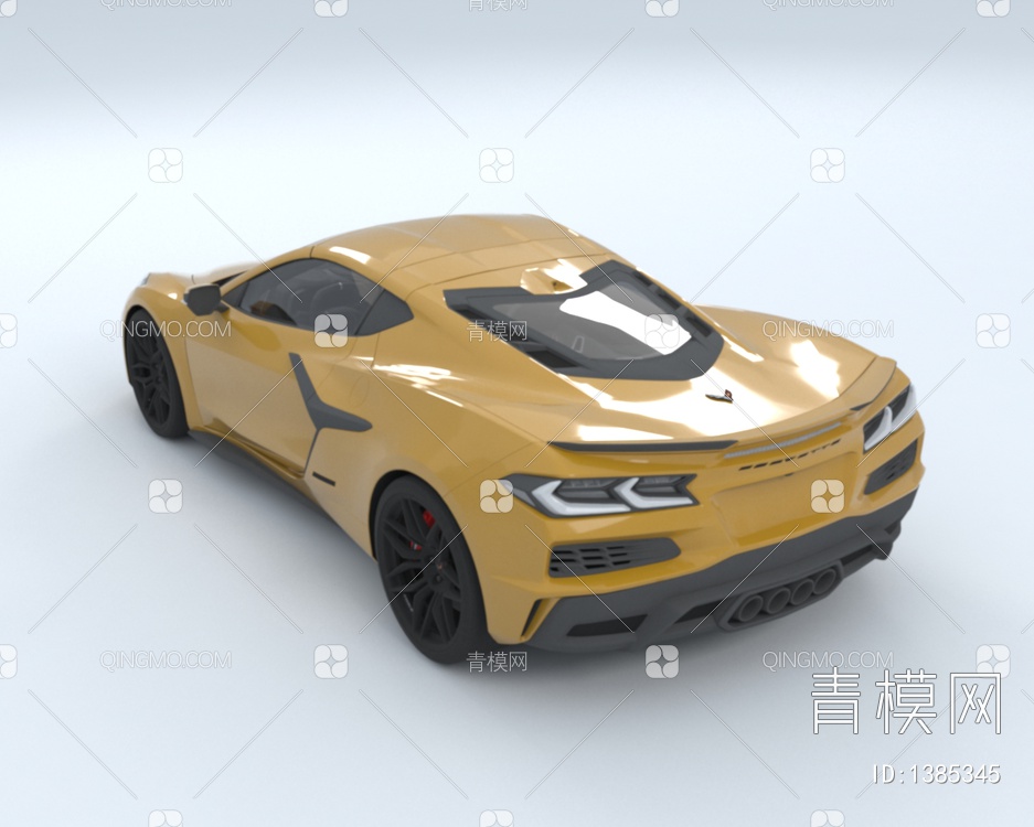 2023款雪佛兰Corvette Z06跑车3D模型下载【ID:1385345】