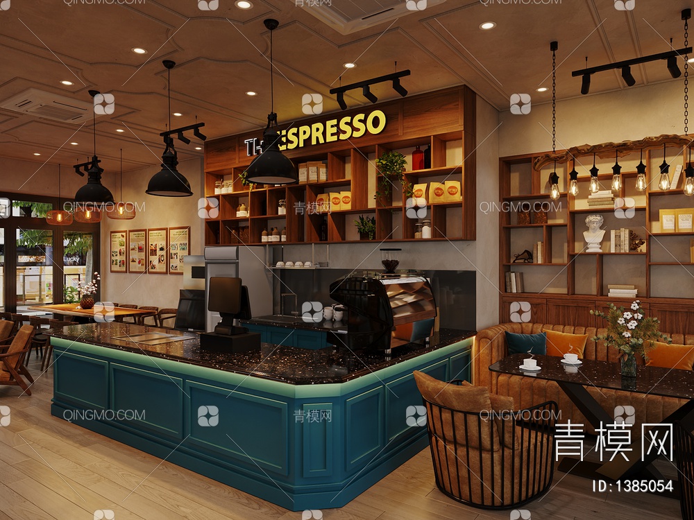 咖啡店3D模型下载【ID:1385054】