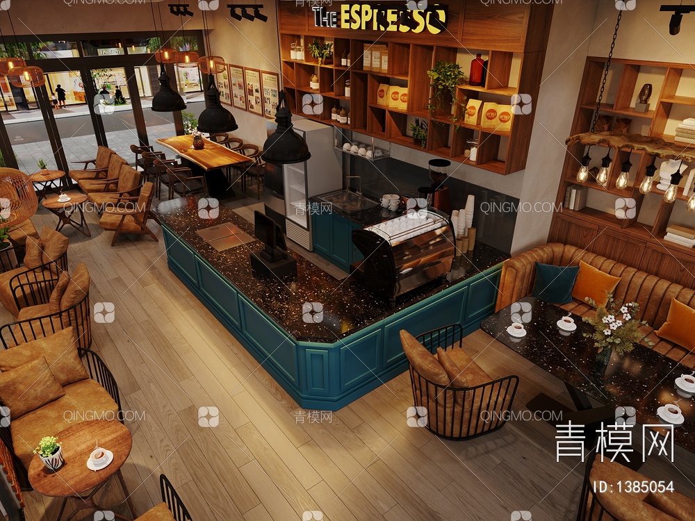 咖啡店3D模型下载【ID:1385054】