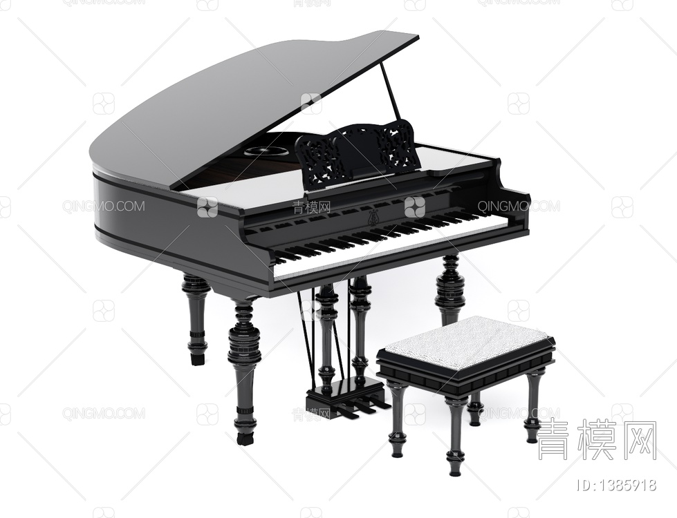 钢琴SU模型下载【ID:1385918】