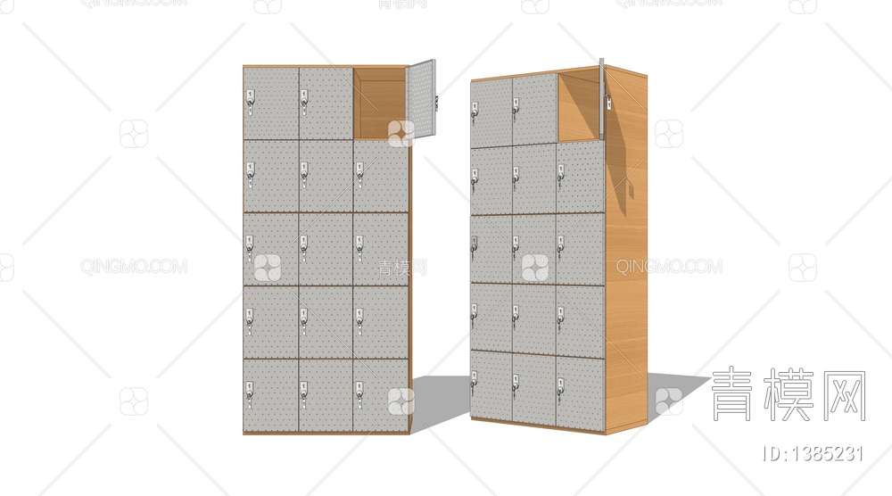 收纳柜 文件柜SU模型下载【ID:1385231】
