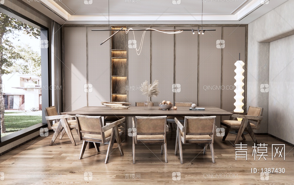 家居餐厅 餐桌椅 休闲椅 实木桌子3D模型下载【ID:1387430】