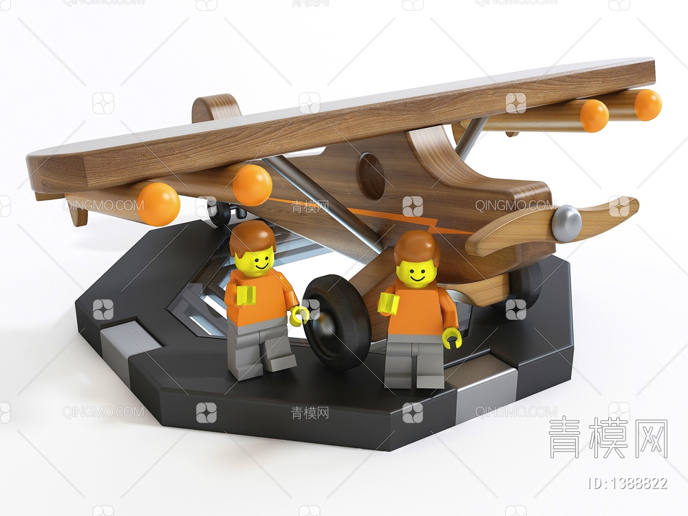 玩具飞机3D模型下载【ID:1388822】
