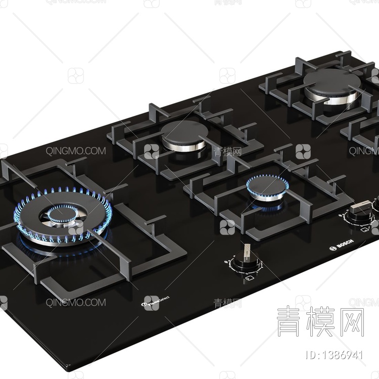 厨房燃气灶3D模型下载【ID:1386941】