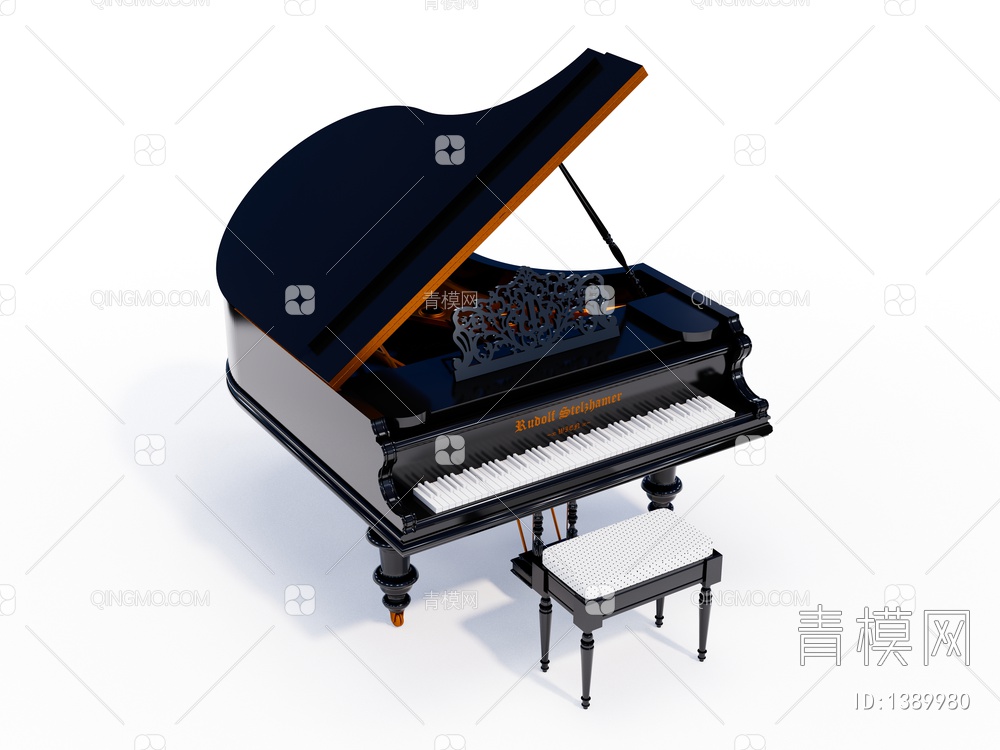 钢琴乐器SU模型下载【ID:1389980】
