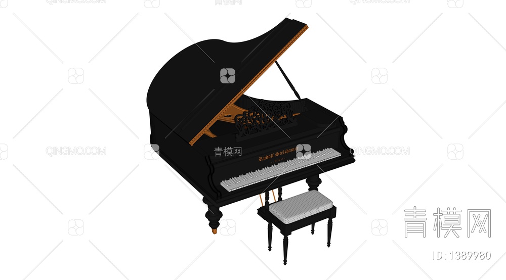 钢琴乐器SU模型下载【ID:1389980】