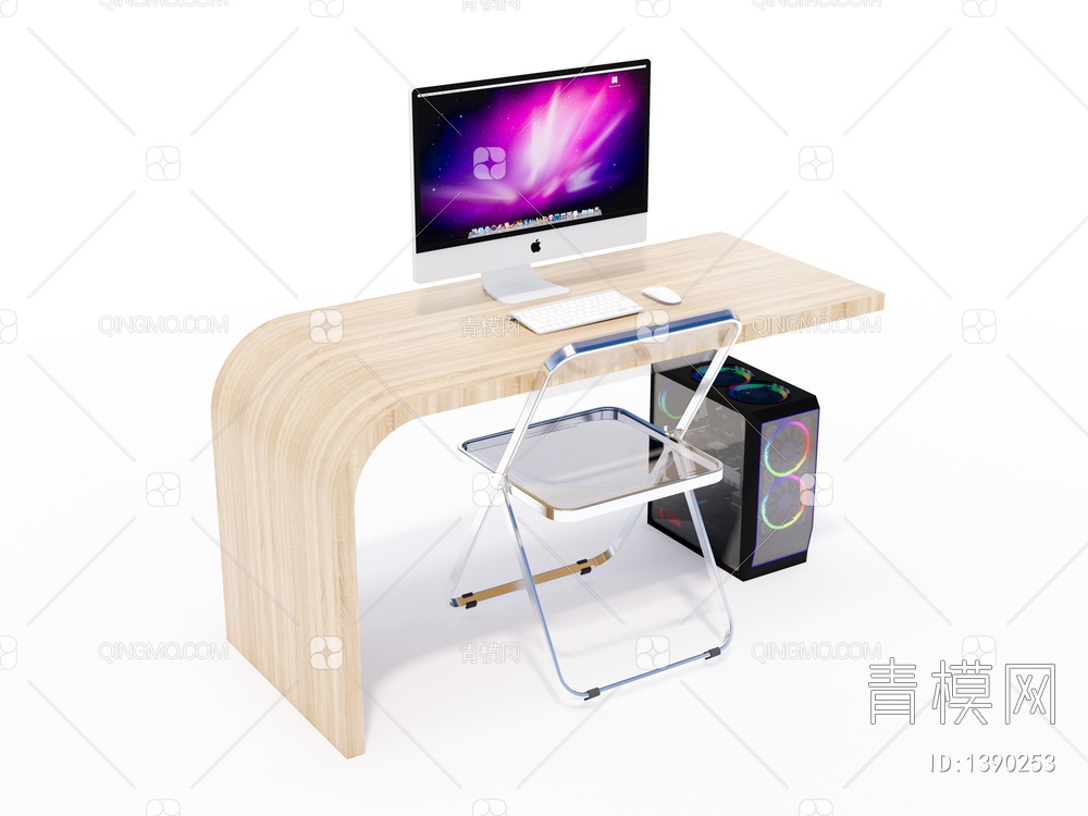 电脑桌椅SU模型下载【ID:1390253】