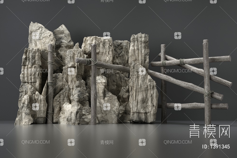景观石 户外石材3D模型下载【ID:1391345】