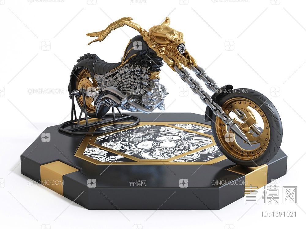 摩托车摆件3D模型下载【ID:1391021】