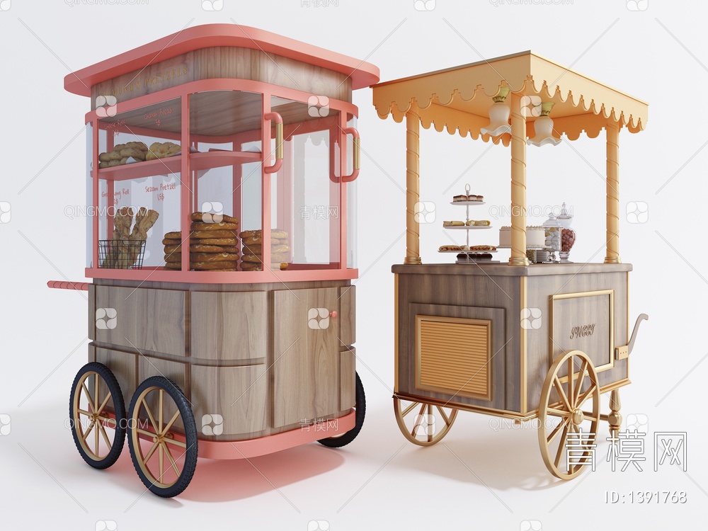 贩卖车 甜品店3D模型下载【ID:1391768】