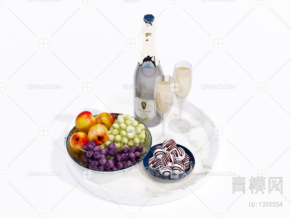 水果酒具SU模型下载【ID:1392554】