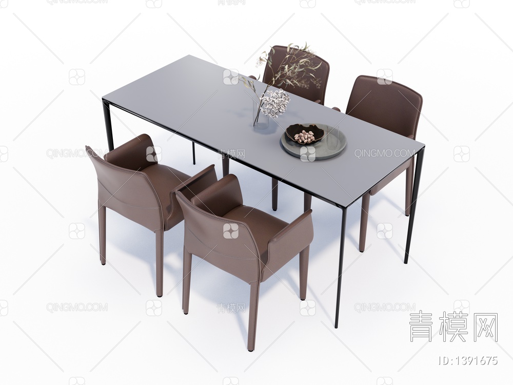 餐桌椅SU模型下载【ID:1391675】