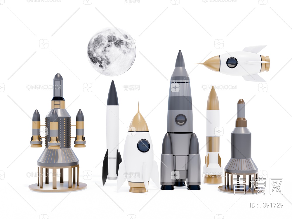 飞机火箭玩具SU模型下载【ID:1391729】