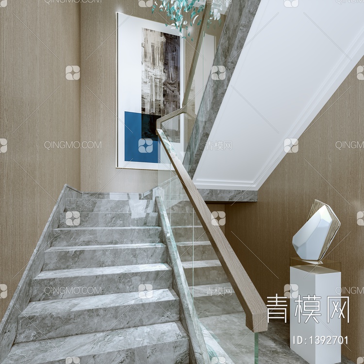 家居楼梯间3D模型下载【ID:1392701】