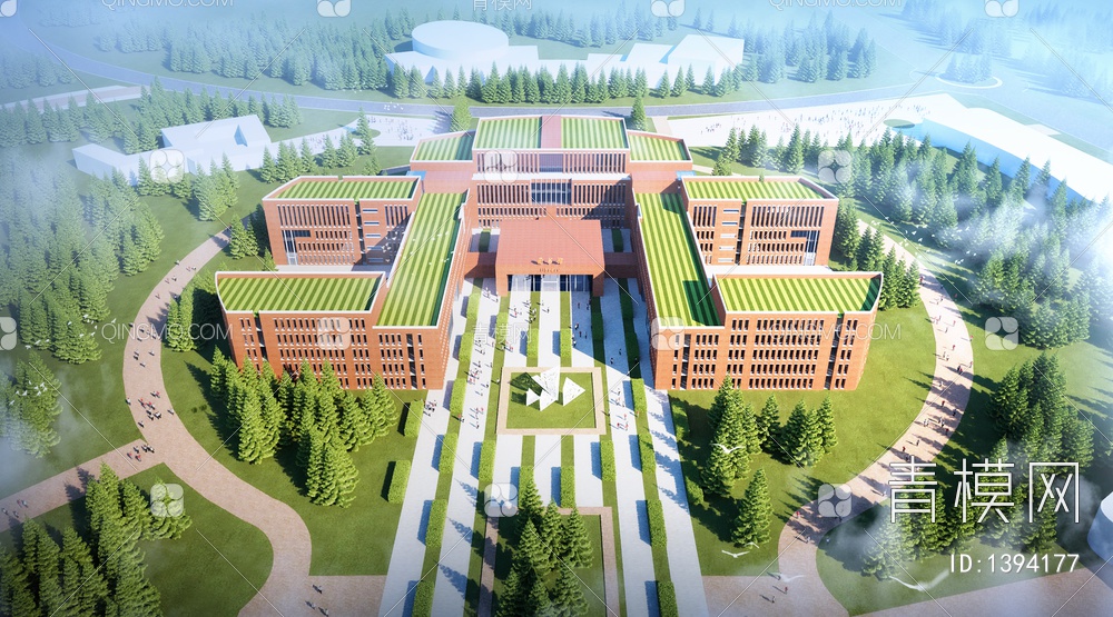 学院  ，学校， 办公楼3D模型下载【ID:1394177】