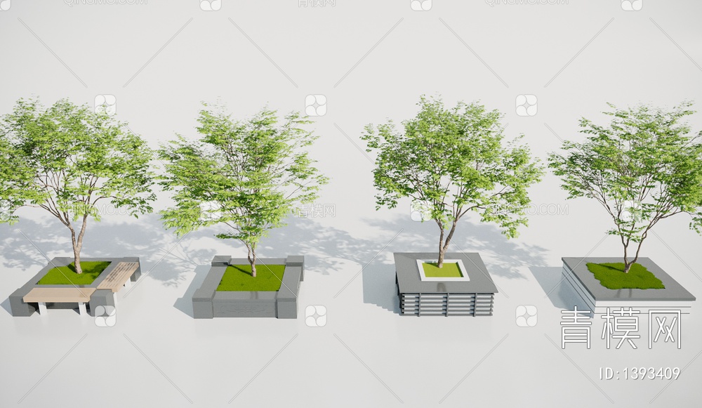 树池 景观小品3D模型下载【ID:1393409】