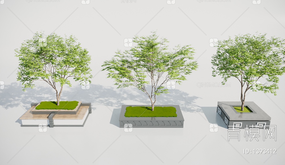 树池 景观小品3D模型下载【ID:1393412】