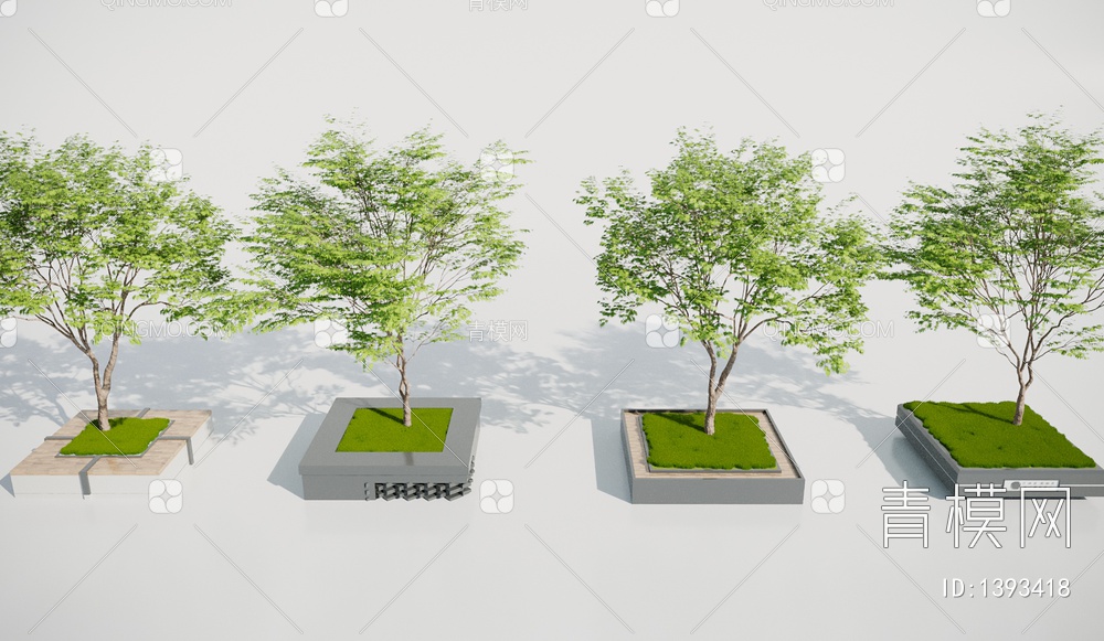 树池 景观小品3D模型下载【ID:1393418】